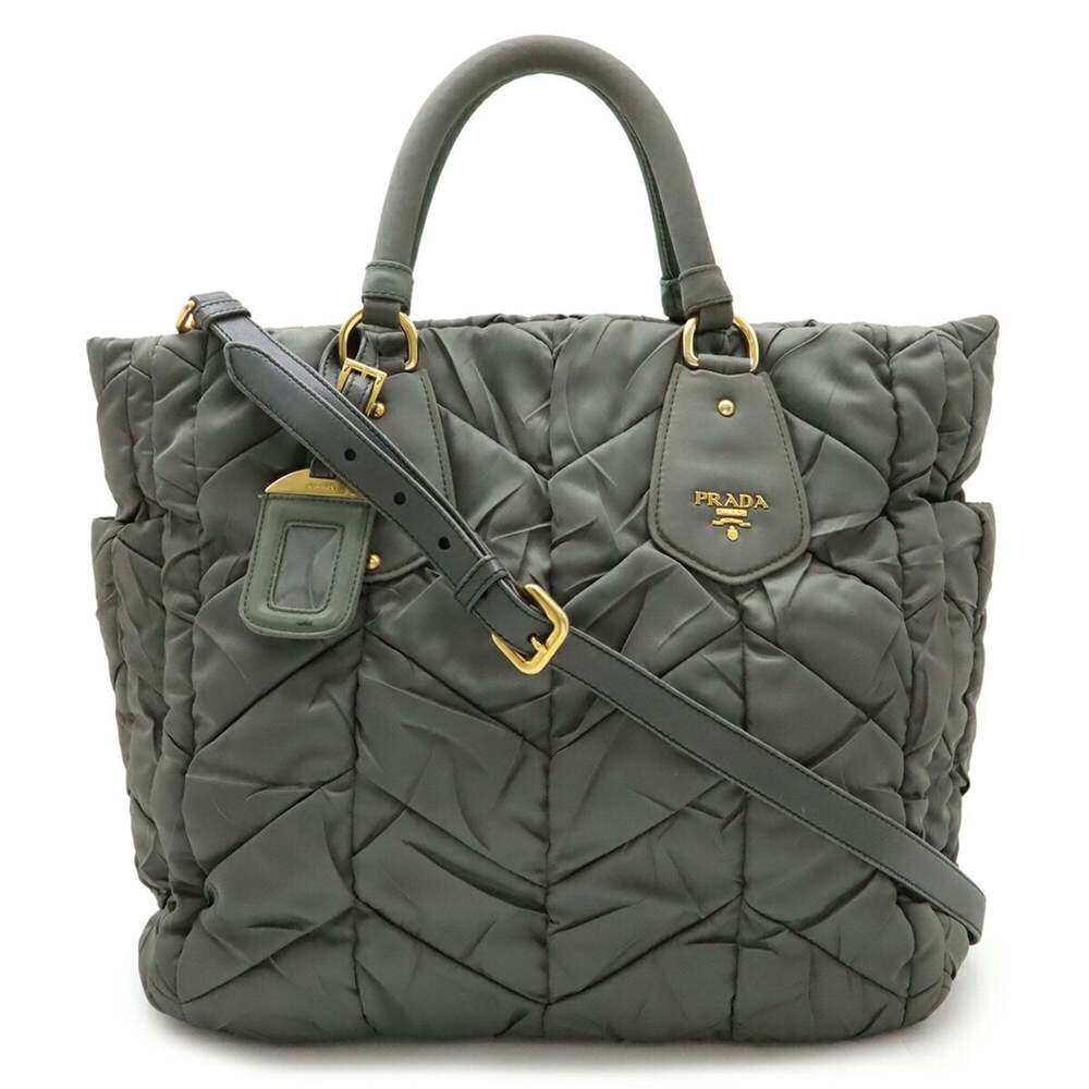 PRADA Green Leather Shoulder Bag - Picture 2 of 10